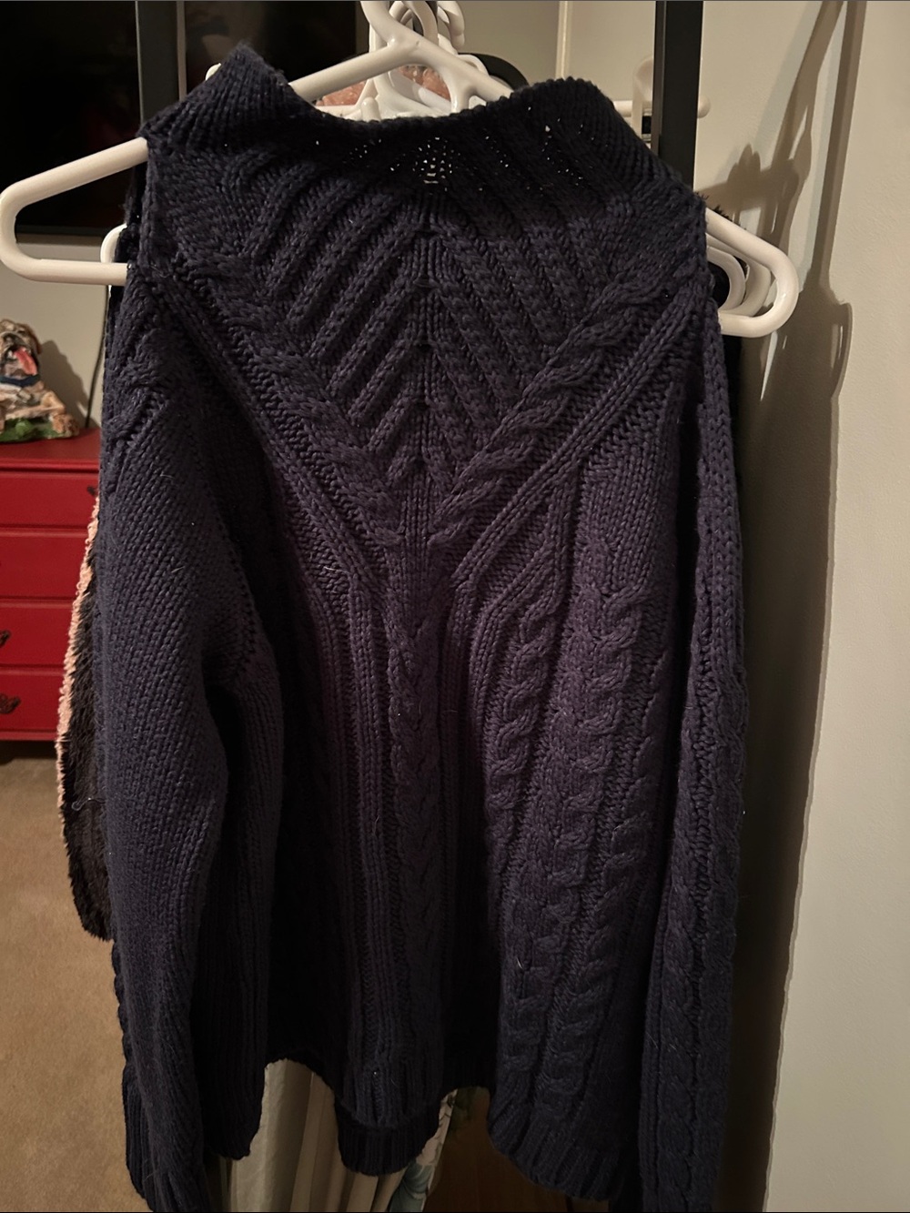 VENUS Navy Cable Turtleneck Sweater